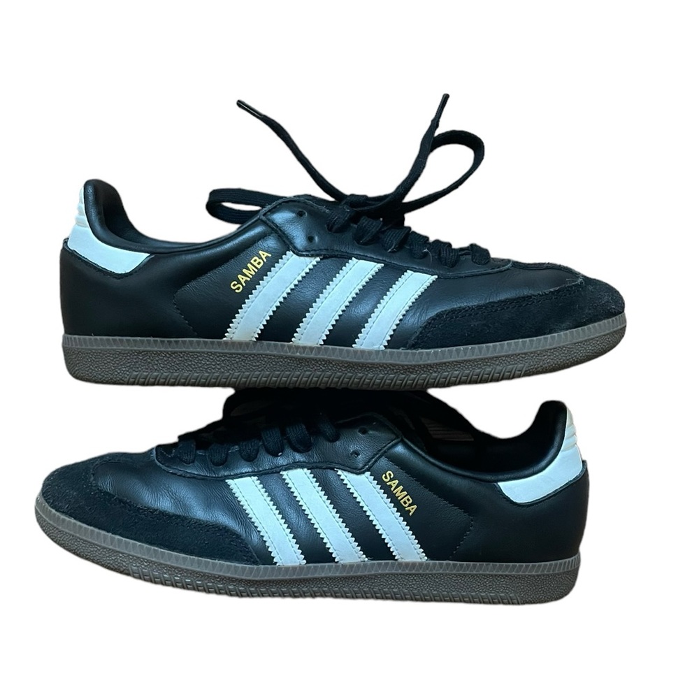 SOLD OUT Adidas Samba Womens 7.5 Black and White - Picture 1 of 9